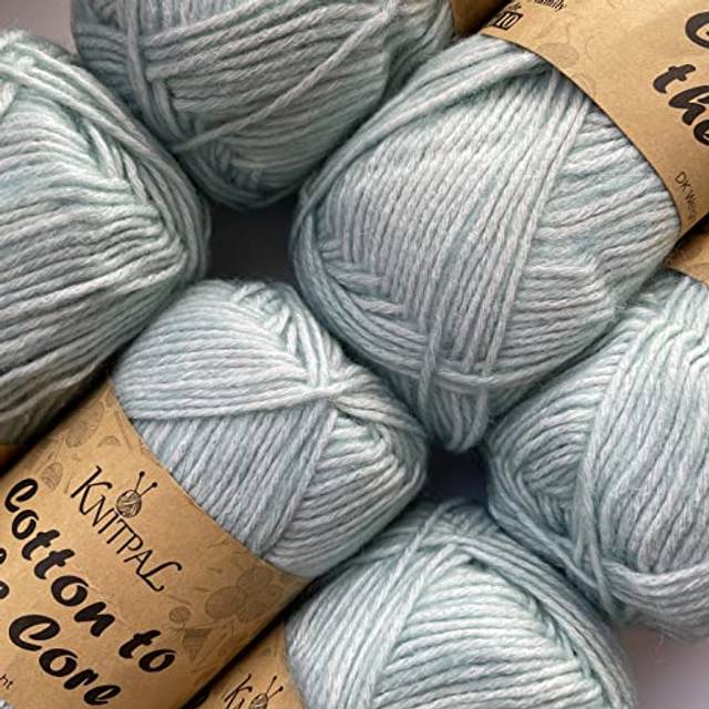 Cotton to The Core Knit & Crochet Yarn, Soft 6 780 metres/300 3, Blue)