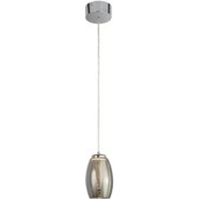 1 Light Glass Ceiling Pendant - Smoke