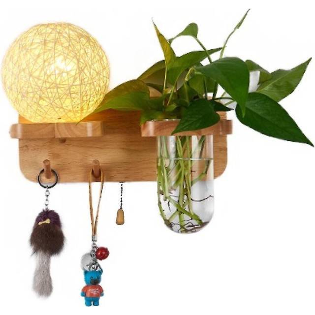 Interior Solid Wood Wall Lamp, Creative Minimalist Modern Style, Rattan Spherical Lampshade,