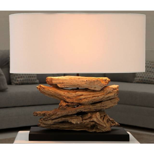 Raina 50cm Light Brown Table Lamp (50cm H X 55cm W X 25cm D)