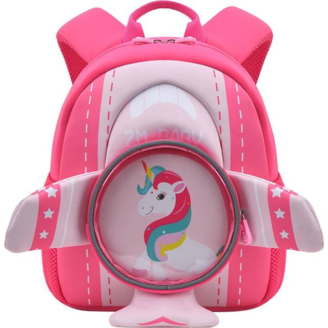 Kids Backpack Plane Backpack, Children Toddler Small Schoolbag Cute Mini Airplane Book Bag for Boys Girls Baby Pink Small