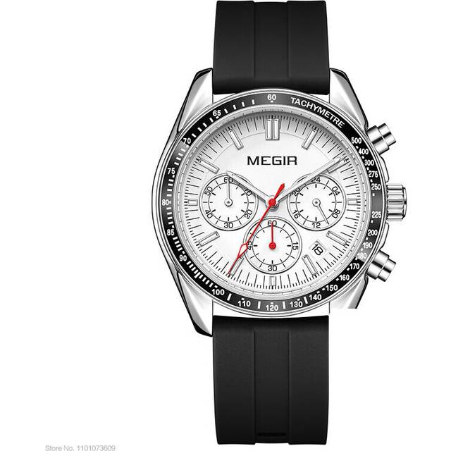 Watch Silicone Strap Clock Six Hands Watch Waterproof Wrist Watch
