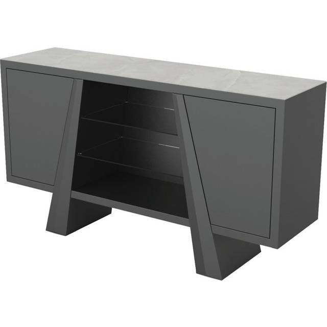 Audelio 160Cm Ceramic Sideboard - Grey (86cm H X 160cm W X 45cm D)