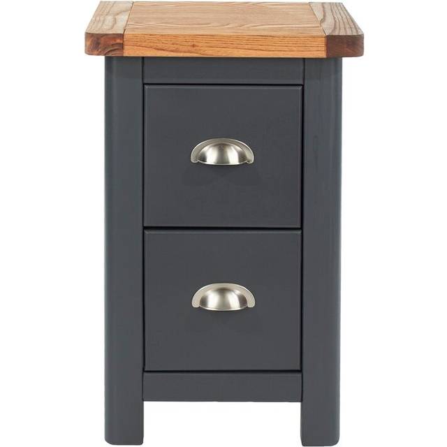 Sartell 2 Drawer petite Nightstand - Blue;Grey (55cm H X 35cm W X 32cm D)