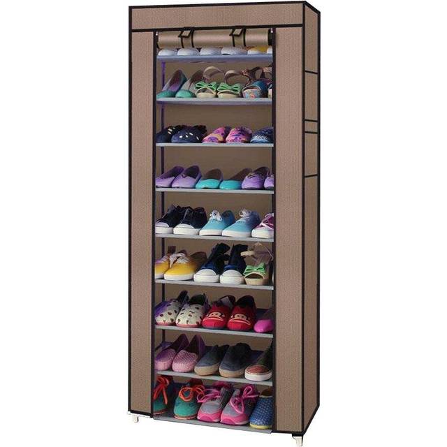 Closet Organizer 27 Pair Shoe Storage Cabinet - Coffee (27)