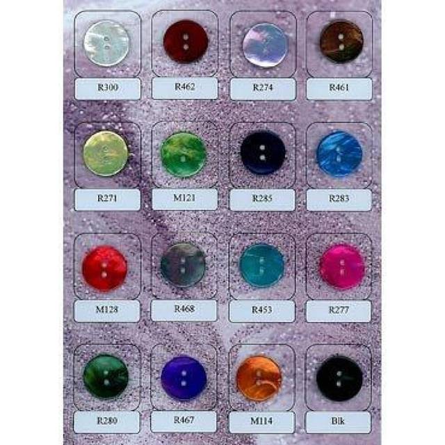 Akoya Shell Buttons  Red - each