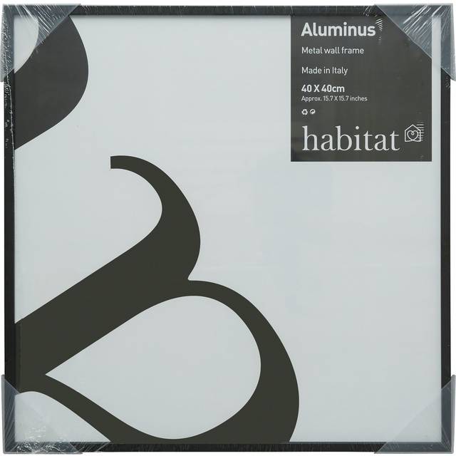 "Habitat Aluminus Black Metal Picture Frame - 16x16"""