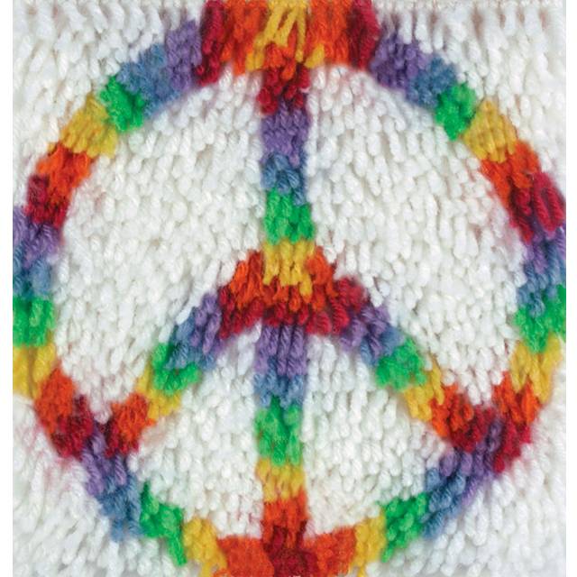 "Wonderart Peace Latch Hook Kit  8"""" X 8"""""