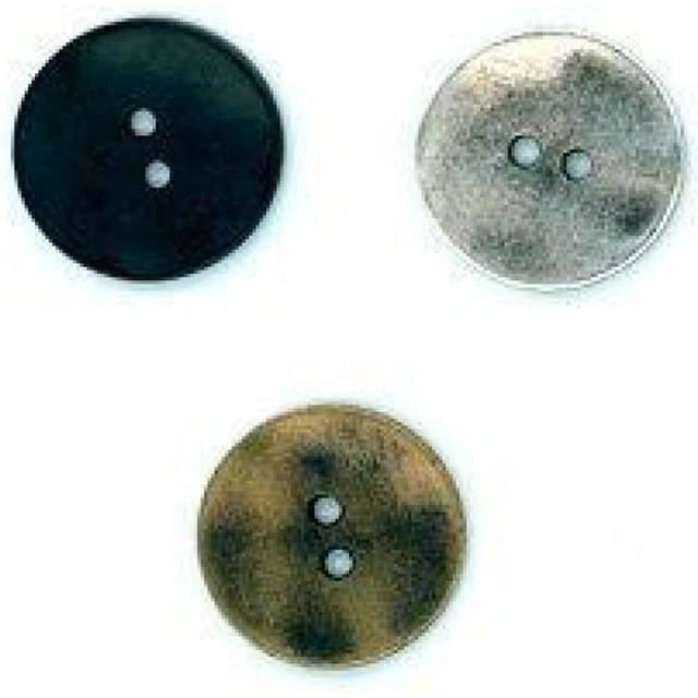 Round Metal Buttons  Brass - each