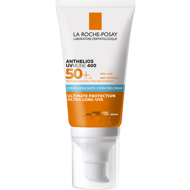 La Roche-Posay Anthelios UVMune 400 Hydrating Cream SPF50+ 50ml - Solcreme test - Dinskønhed.dk