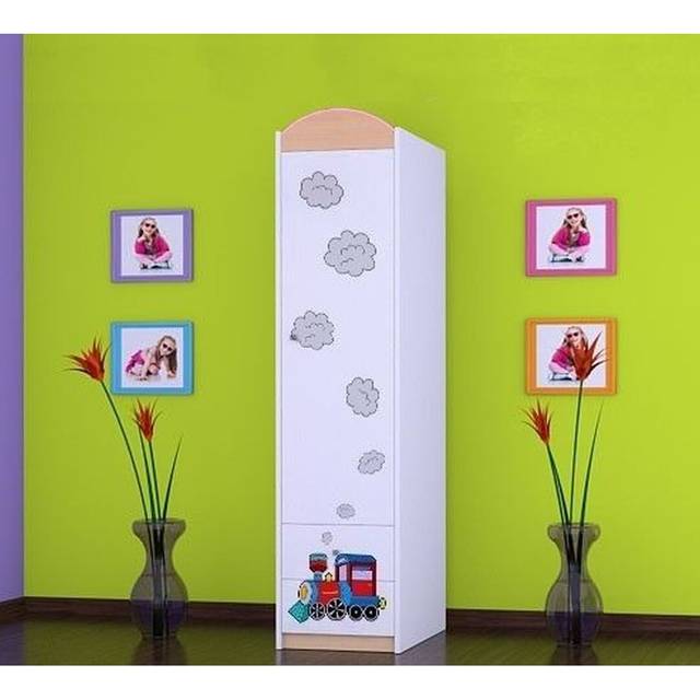 Oldham 1 Door Wardrobe - Beige (180cm H X 45cm W X 54cm D)