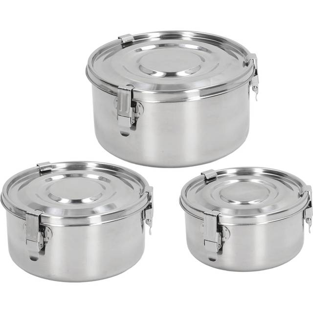 3 PCS Portable Stainless Steel Lunch Box Reusable Easy To Wash Portable Student Lunch Container for Food Fruit Vegetables