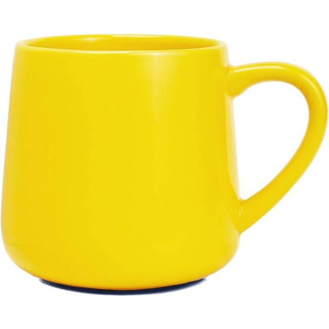 Large Glossy Ceramic Coffee Mug, Yellow Tea Cup for Office and Home, 18 oz, Suitable for Dishwasher and Microwave, 1 Pack (Yellow)