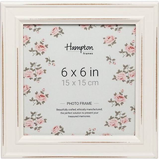 Hampton Frames PALOMA 6x6 (15x15cm) White Square Picture Poster Photo Frame Glass PAL301966W