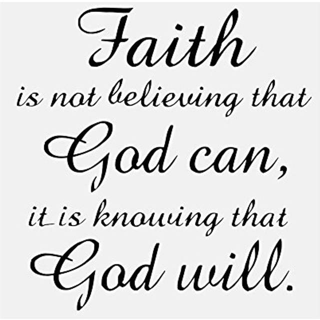 Black PVC Wall Sticker Faith Christian God Quote Large Wall Decal Home Decoration Art Sayings Vinyl Sticker Bible Verse Wall Decals Religious Decor
