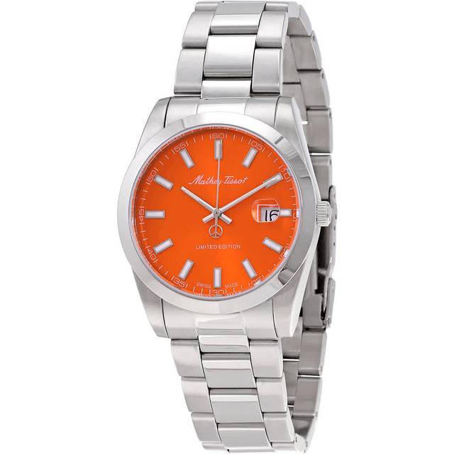 Mathey-Tissot Mathy Sunray Limited Edition Stainless Steel Orange Dial Quartz H451OR Men's Watch orange