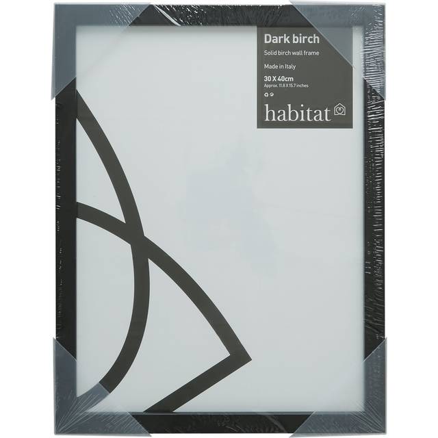 "Habitat Dark Birch Black Wooden Picture Frame - 12x16"""