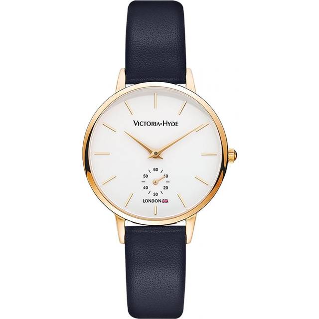 Victoria Hyde London Luxury WoMens Watch with Second Hand Design - Navy Stainless Steel - One Size