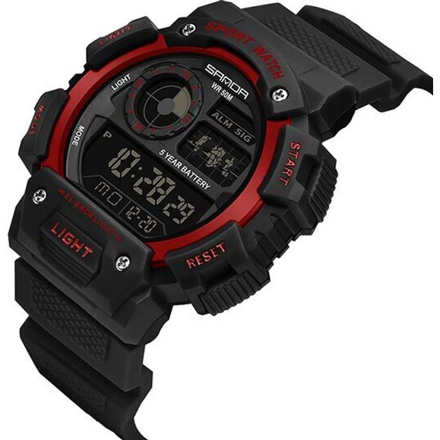 (Red Watch) SANDA Brand G Style Men Digital Watch Shock Military Sports Watches Fashion