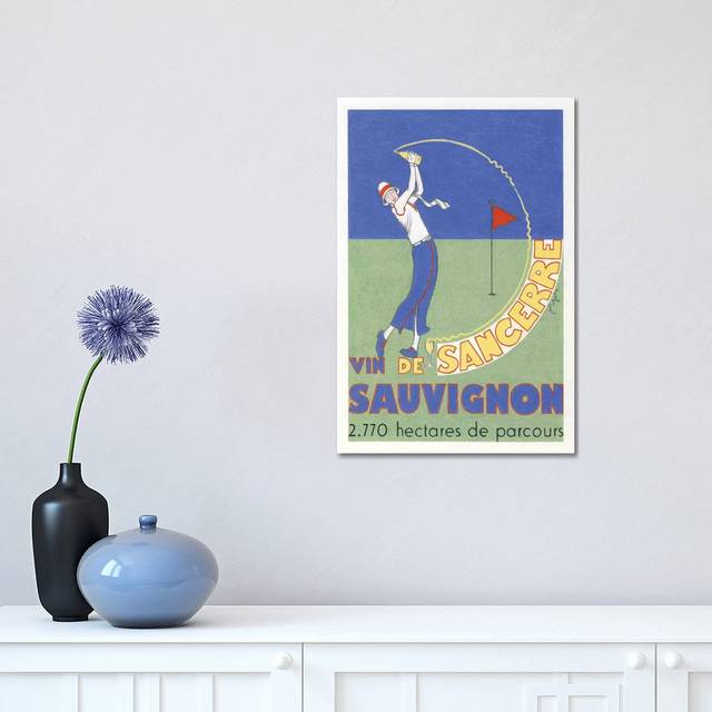 The Wine of Sancerre Vintage Advertisement by Jean-Pierre Got - Wrapped Canvas Graphic Art (30.48 cm H x 45.72 cm W)