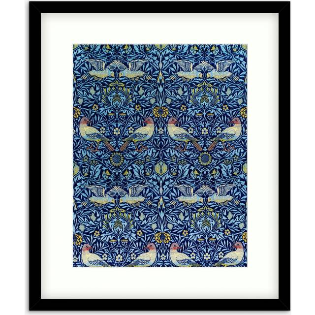 John Lewis William Morris 'Bird' Framed Print & Mount, 63.5 x 53.5cm, Blue/Multi