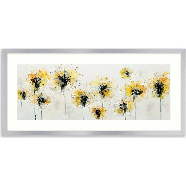 John Lewis Green Lili 'Fields Of Gold' Framed Print & Mount, 49.5 x 104.5cm, Yellow/Multi