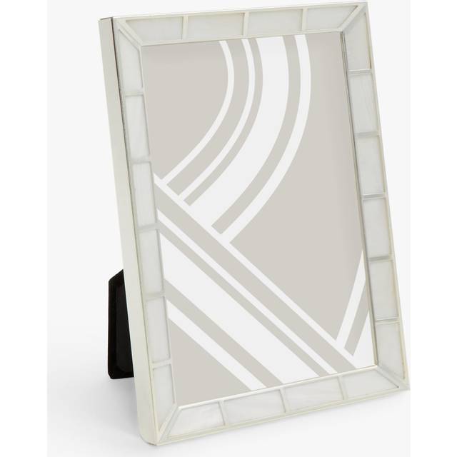 John Lewis Mother Of Pearl Block Photo Frame, Silver Plated