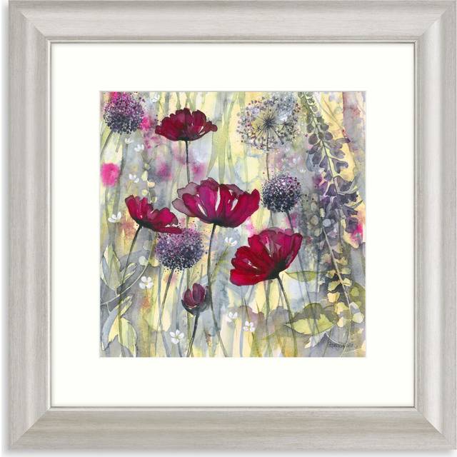 John Lewis Catherine Stephenson 'Raspberry Poppy 2' Framed Print & Mount, 60.5 x 60.5cm, Red/Multi