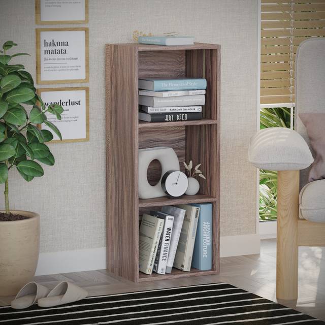 Binegar Bookcase - Walnut (80cm H X 32cm W X 24cm D;80cm H X 32cm W X 24cm D;80cm H X 32cm W X 24cm D)