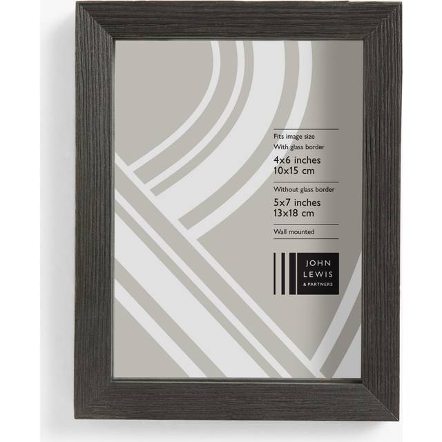 John Lewis Pine Wood Floating Photo Frame, Black