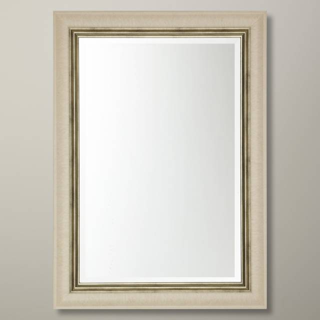 John Lewis Orabelle Wood Frame Wall Mirror, Ivory