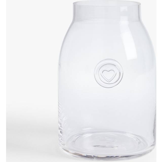 John Lewis Jam Jar Vase, H22cm, Clear