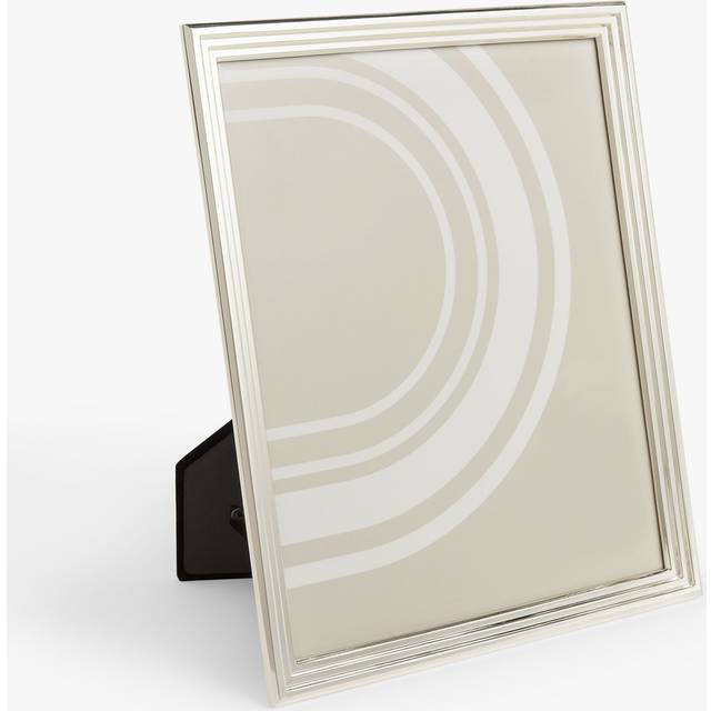 John Lewis Ribbed Photo Frame, Silver Plated