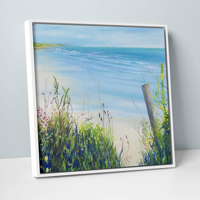Coast Path To Perranuthnoe Framed Canvas