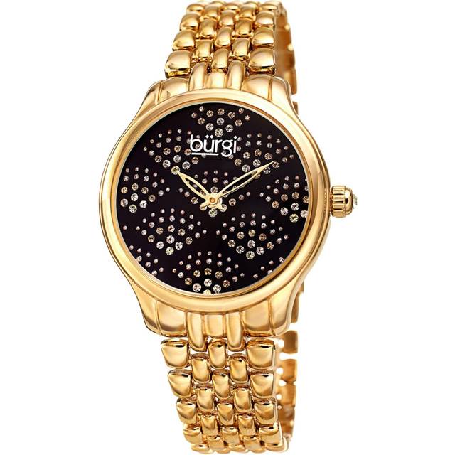 Womens BUR205 Dress Watch Round Case - Black - One Size