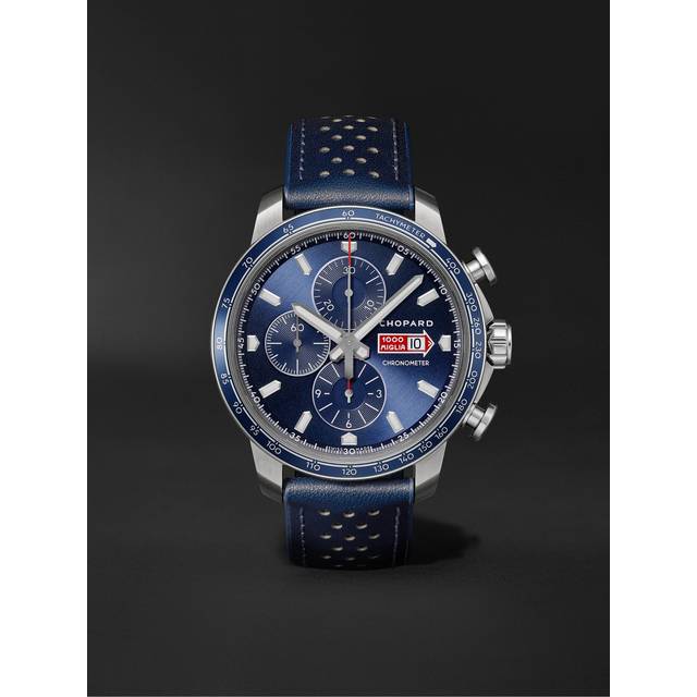 Chopard - Mille Miglia GTS Azzurro Chrono Automatic Limited Edition 44mm Stainless Steel and Leather Watch, Ref. No. 168571-3007 - Men - Blue