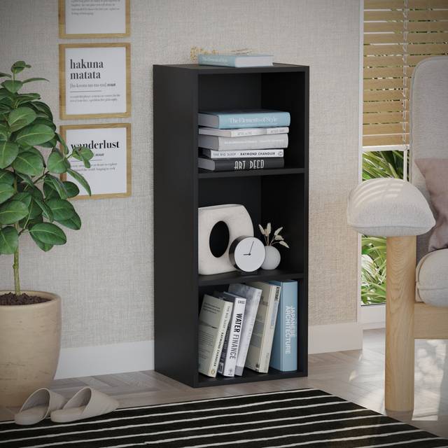 Binegar Bookcase - Black (80cm H X 32cm W X 24cm D;80cm H X 32cm W X 24cm D;80cm H X 32cm W X 24cm D)