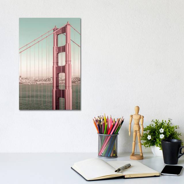 San Francisco Golden Gate Bridge Urban by Melanie Viola - Wrapped Canvas Photograph (20.32 cm H x 30.48 cm W)