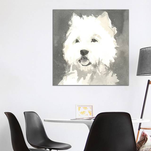 Sepia Modern Dog X by A Very Modern Dog - Wrapped Canvas Painting (93.98cm H x 93.98cm W X 1.91cm D)