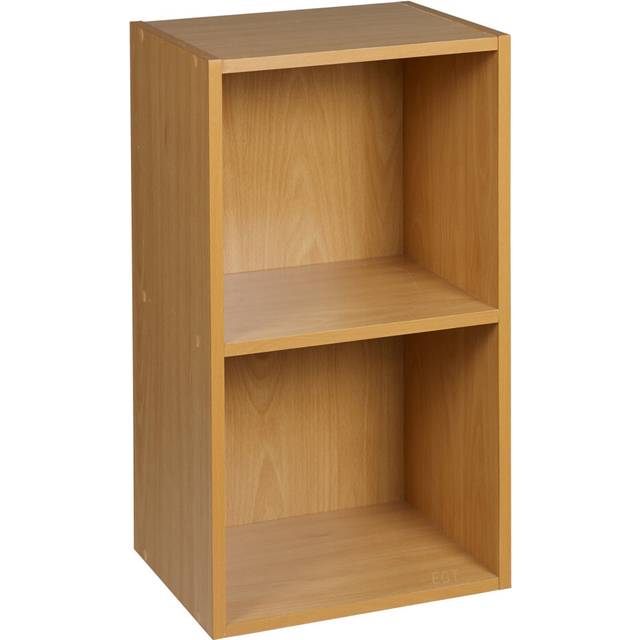 (Beech, 2 Tier) URBN LIVING Wooden Bookcase Storage Shelf