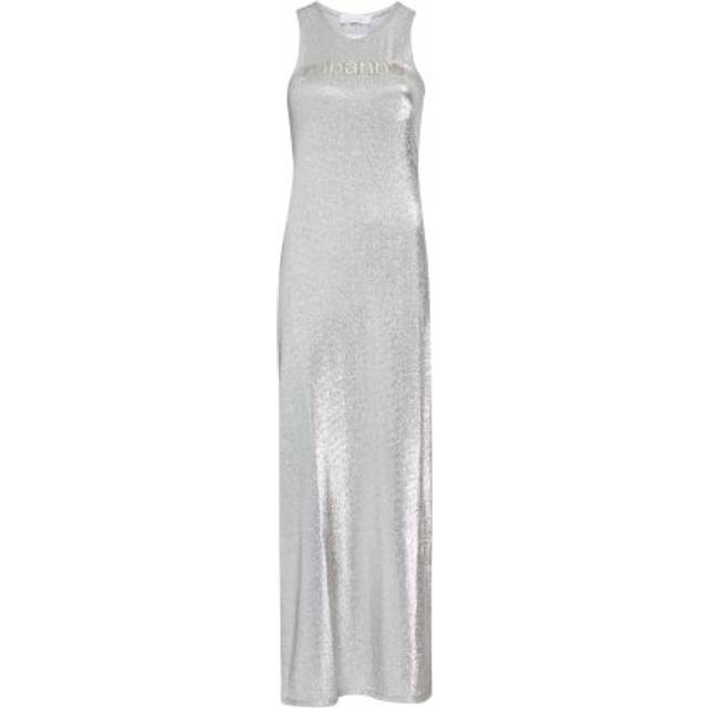 RABANNE Glitter Maxi Dress - Silver