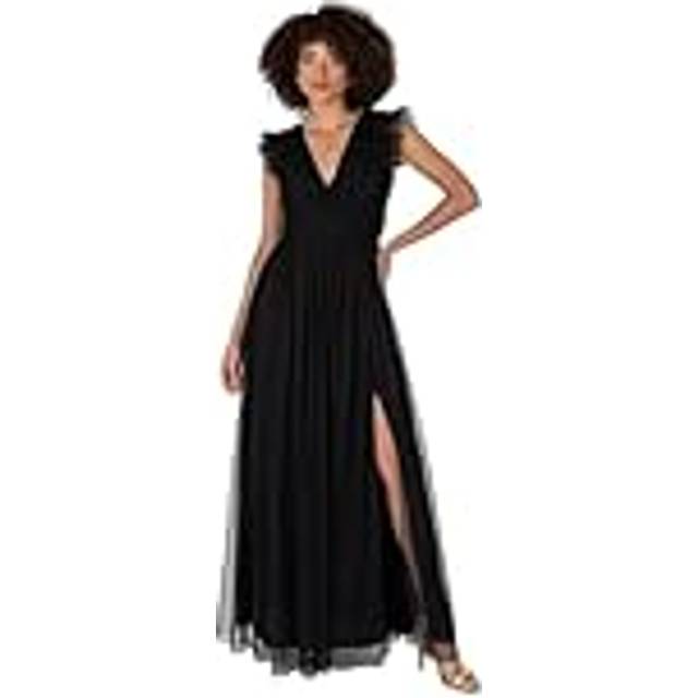 Anaya With Love Flutter Sleeve Thigh Split Maxi Dress