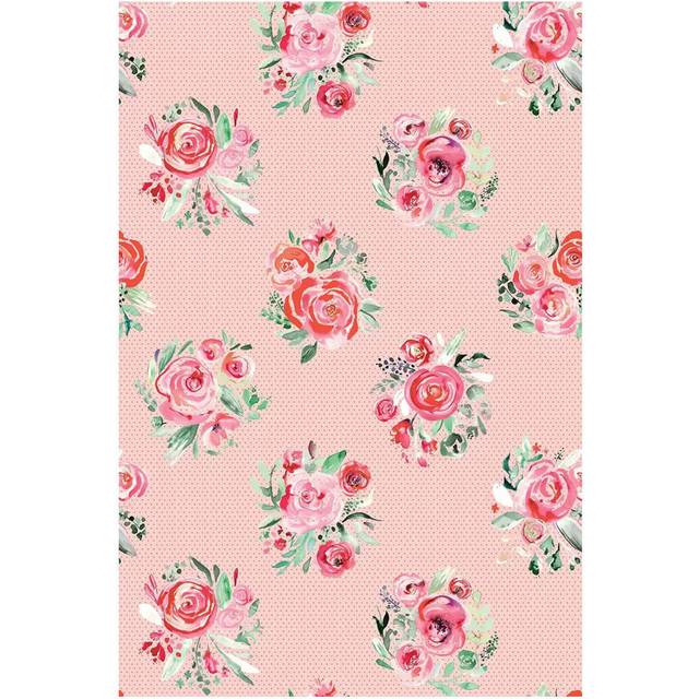 Sweet Roses Blooms Bouquets Sweet Pink by Ninola Design - Wrapped Canvas Painting (30.48 cm H x 45.72 cm W)