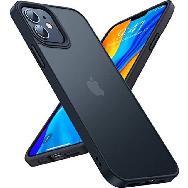 Military Shockproof for iPhone 12 CaseiPhone 12 Pro Case Strong Protective yet Slim Thin Translucent Hard Back with Silicone Bumper Case Guardian