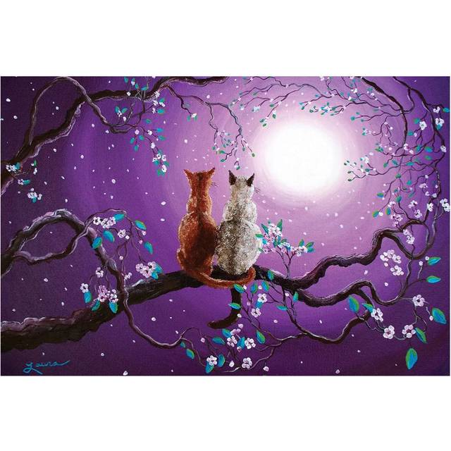 Plum Blossoms in Pale Moonlight by Laura Iverson - Wrapped Canvas Art Prints (30.48 cm H x 45.72 cm W)