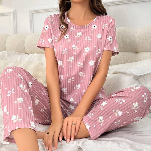 SHEIN Floral Printed Pajama Set