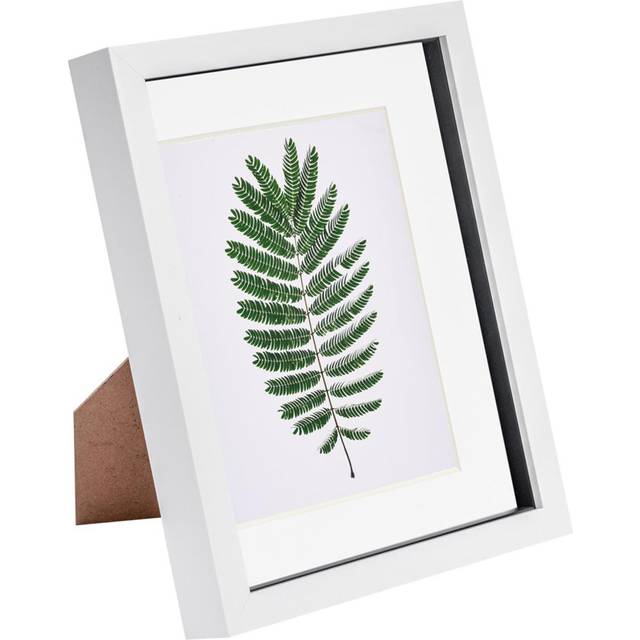 8" x 10" White 3D Box Photo Frame - with 5" x 7" Mount - White Mount