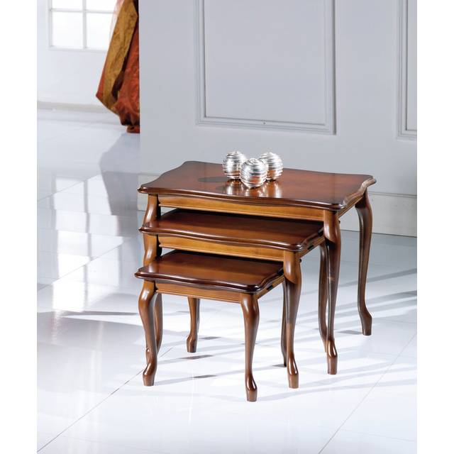 Astoria Grand Brodeur 3 Piece Coffee Table Set Brown 47cm H X 60cm W X 40cm D