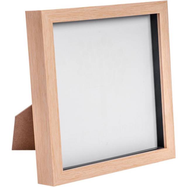 8" x 8" 3D Box Photo Frame - Light Wood