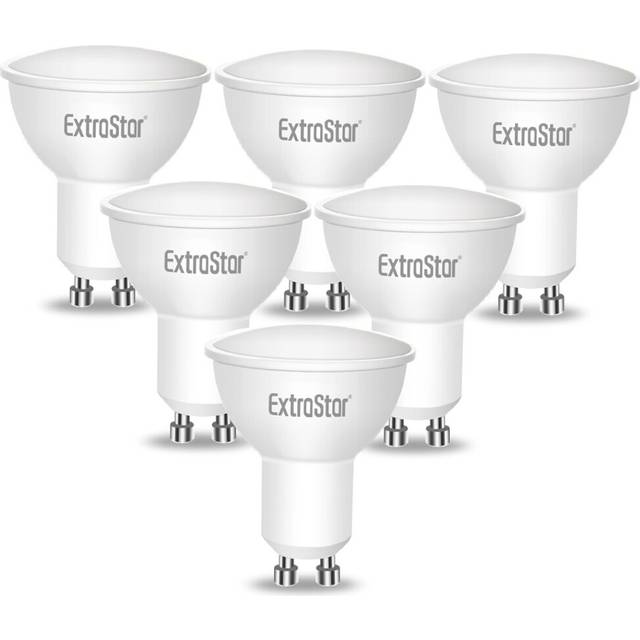 ExtraStar GU10 7W LED Light bulb Daylight, 6500K (Pack of 6)